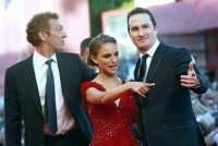Vincent Cassell, Natalie Portman y Darren Aronofsky de "The Black Swan"